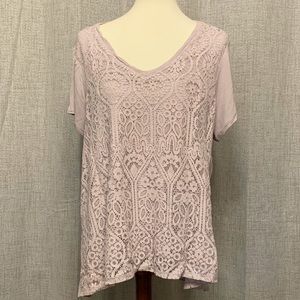 Simply Vera / Vera Wang lace front top, size 0X